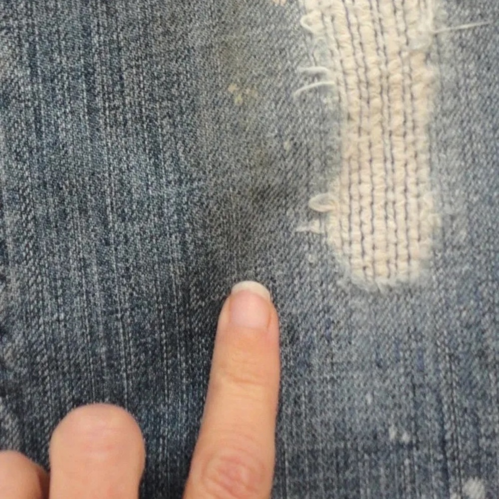 PAPER DENIM & CLOTH sz 26 Distressed DESTROYED Blue Denim Jeans - Picture 11 of 11